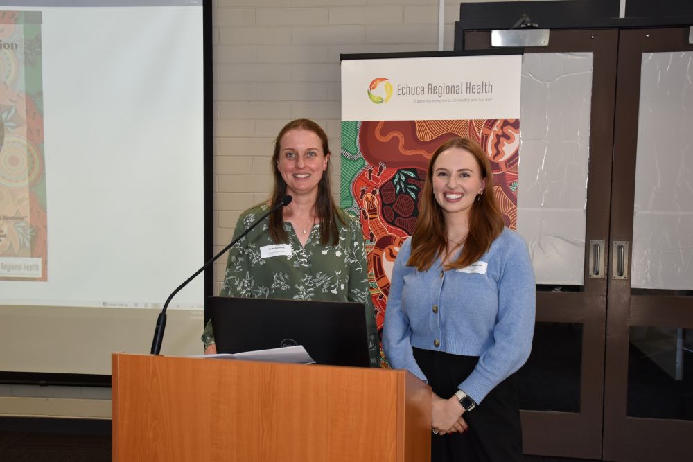 hVMC Coordinators, Jessica Parkhouse and Ruth Glanville, Present at the ERH Research Innovation Symposium
